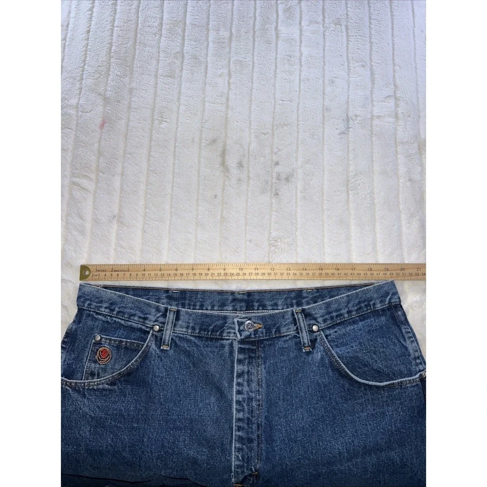 Wrangler‎ 20X Frayed Shorts Men 39 Faded Blue Denim Jorts Cutoff Premium